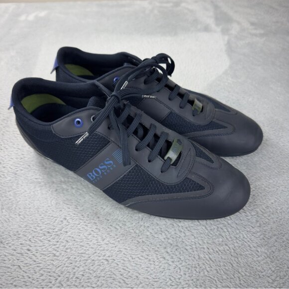 Hugo Boss Dark Sneakers with Blue Highlights - Picture 1 of 14